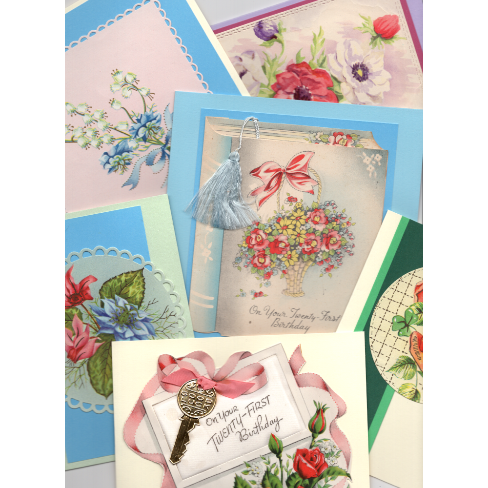Vintage Upcycled cards Neens Cards