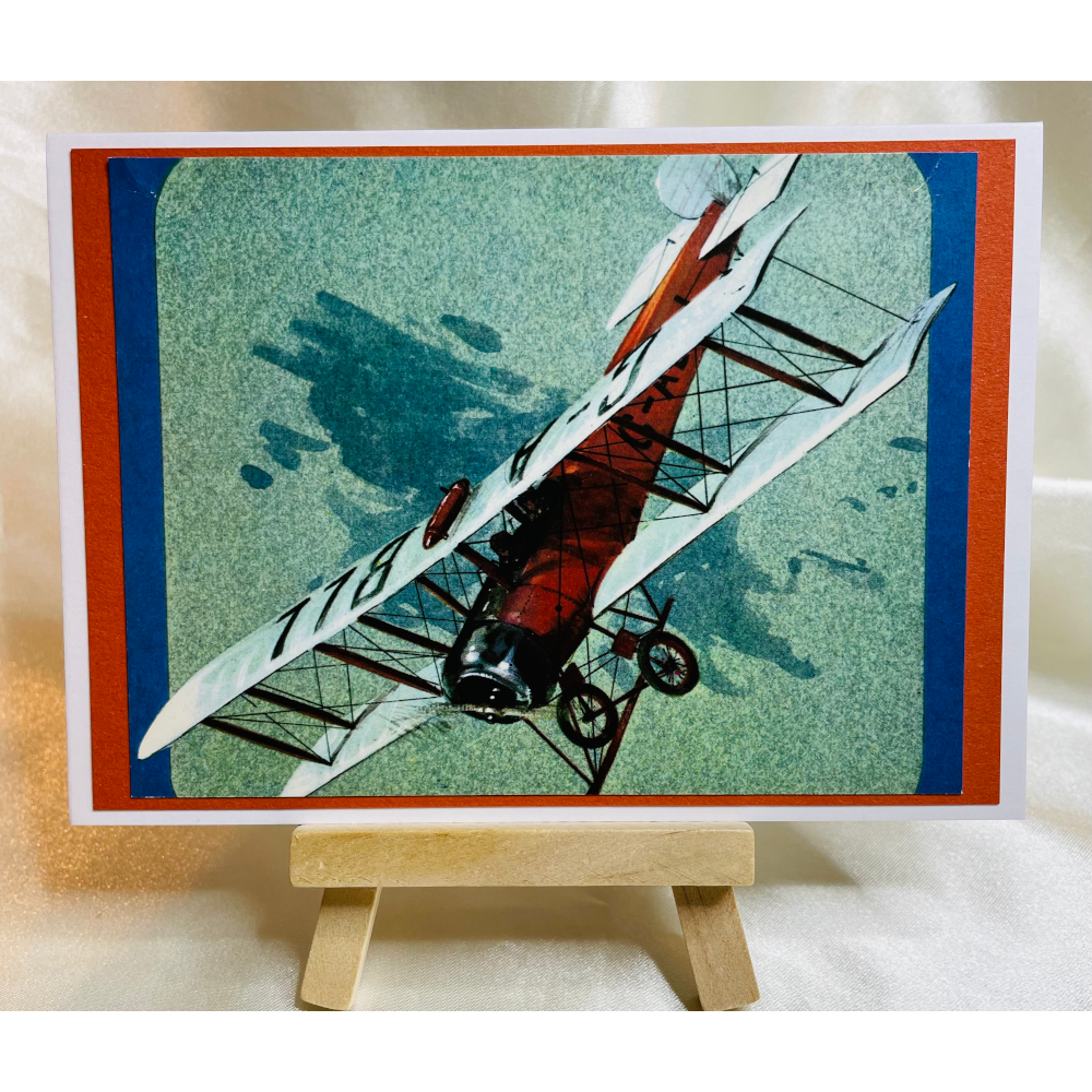 Lets go flying on your Birthday Vintage upcycled card Neens Cards